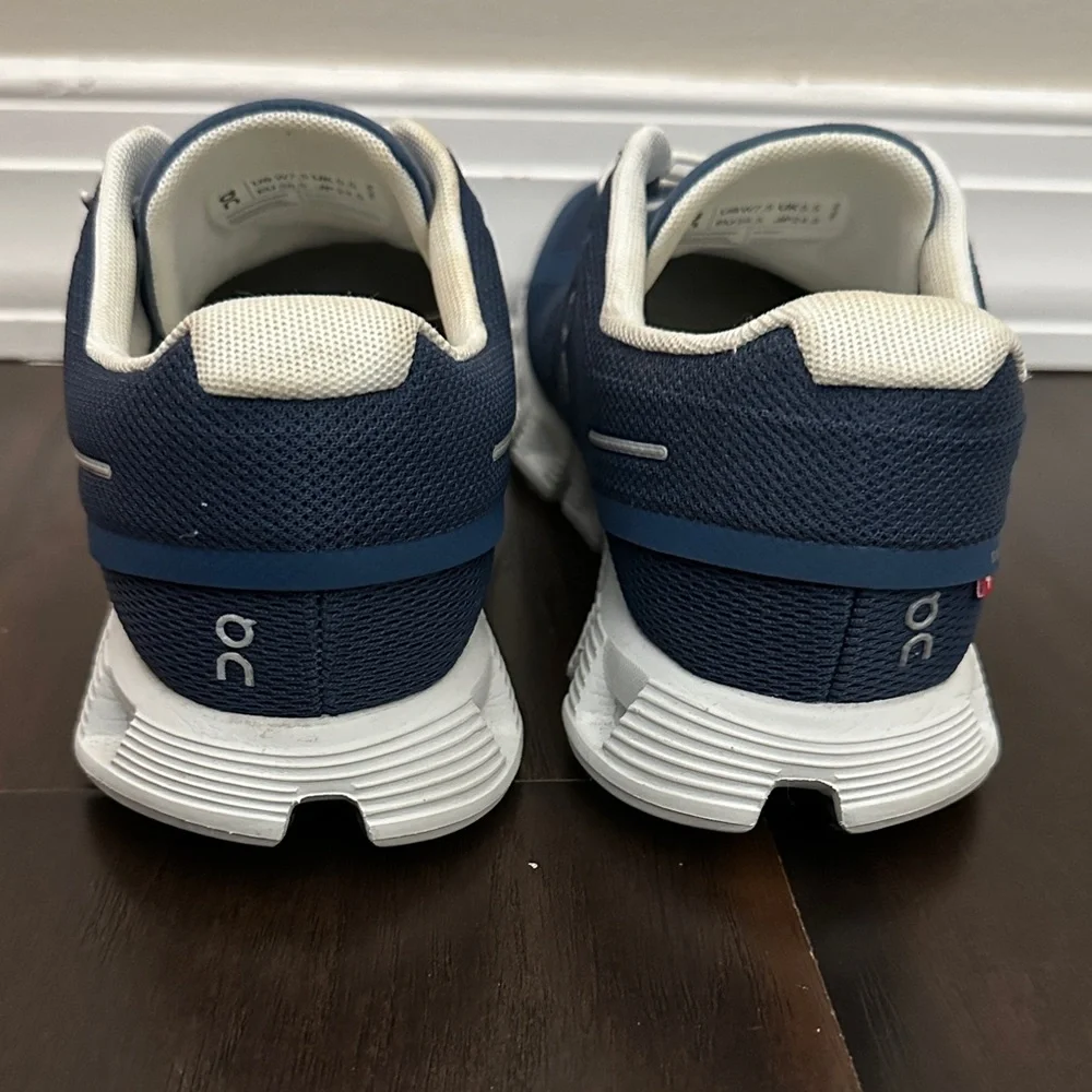 On Running Navy and White Athletic Shoes - Picture 7 of 7